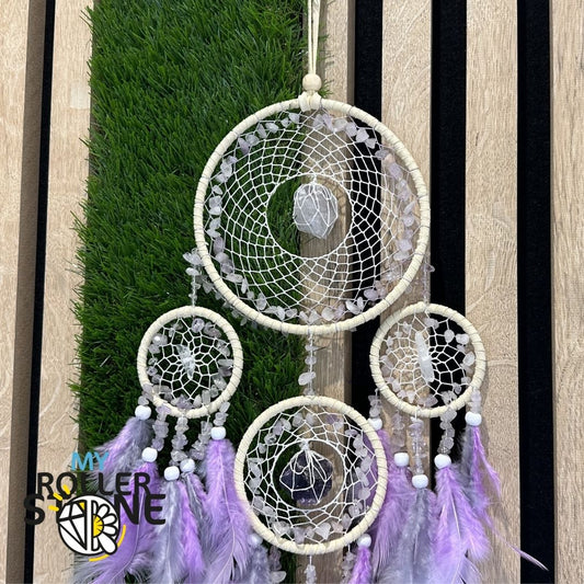 Attrape Rêve Améthyste et Cristal de Roche