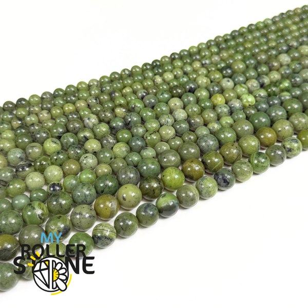 Perles Rondes Jade Verte 6 Mm - Pierres Naturelles Pour Bijoux Et Lithothérapie - Lot Neuf