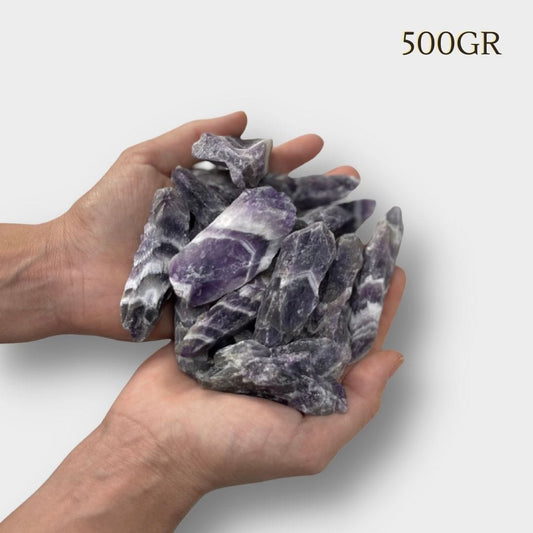 Améthyste chevron brute - 500 gr - Pierres et fossiles