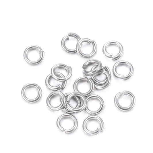 Anneau Acier Inoxydable Ouvert Argenté