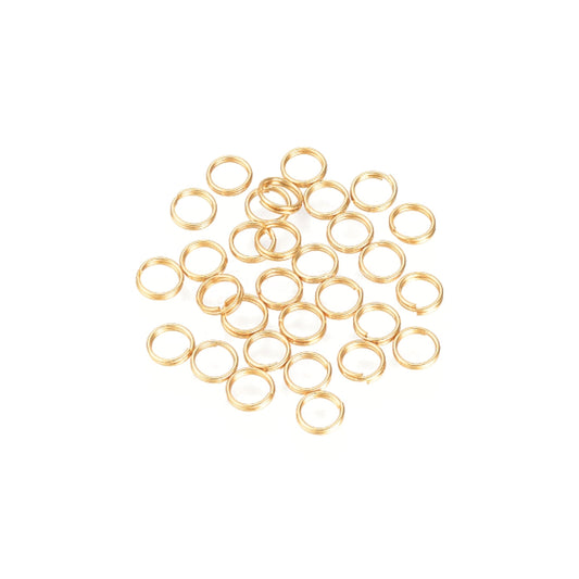 Anneau de Saut à Double Boucle Acier Inoxydable (Doré)