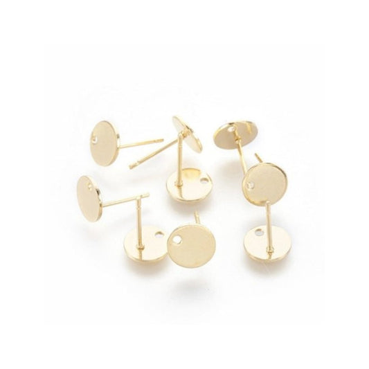 Apprêt Rond Boucles d'Oreilles Acier Inoxydable