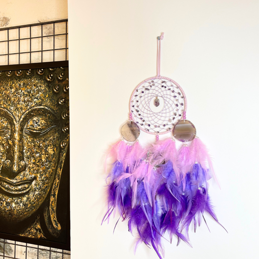 Attrape Rêve Améthyste et Agate - Perles