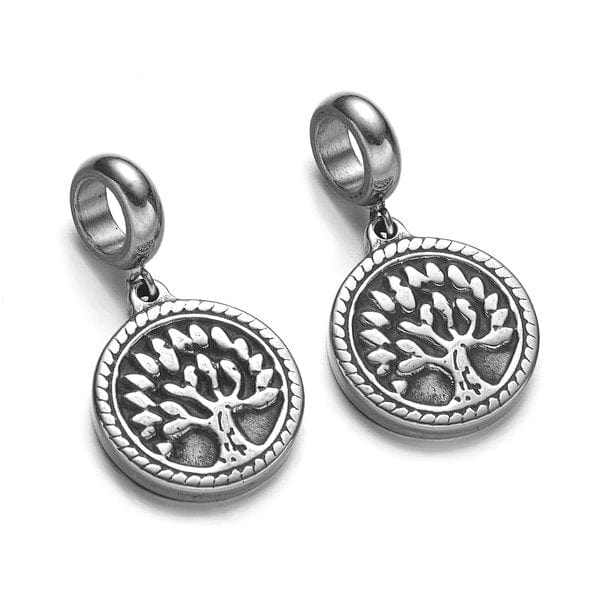 Charms Thabora en argent rhodié suspendu arbre de vie empierré Charms Thabora en argent rhodié suspendu arbre de vie empierré
