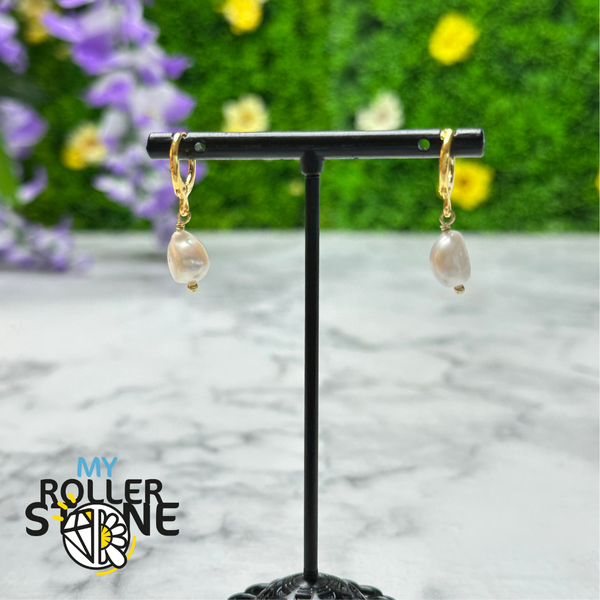 Boucles D'oreilles Pendantes Fantaisie Marron - Modèle 109 Avec Fermoir Dormeuse