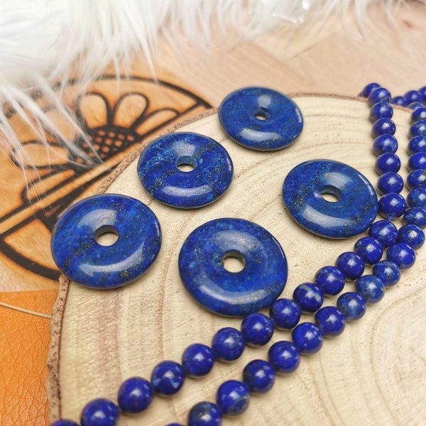 Collier Lapis lazuli brut en plaqué or