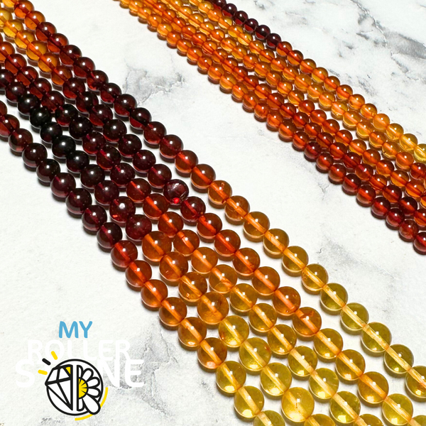 Bracelet Vintage Large Couleur Ambré - Perles Et Losanges - Bijou Déco - Occasion