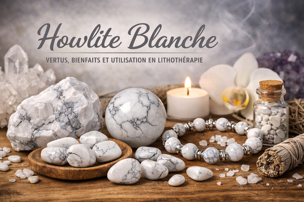 Howlite Blanche : Vertus, Bienfaits et Utilisation en Lithothérapie