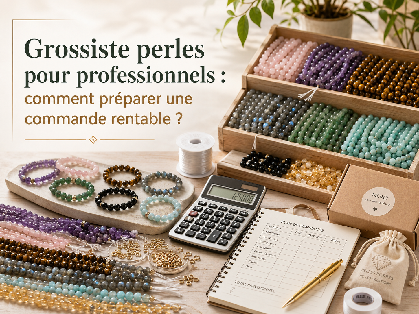 Grossiste perles pour professionnels : comment préparer une commande rentable ?