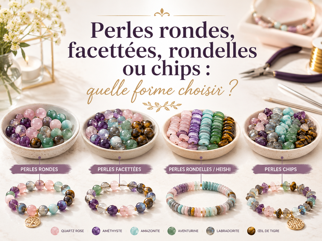Perles rondes, facettées, rondelles ou chips : quelle forme choisir ?