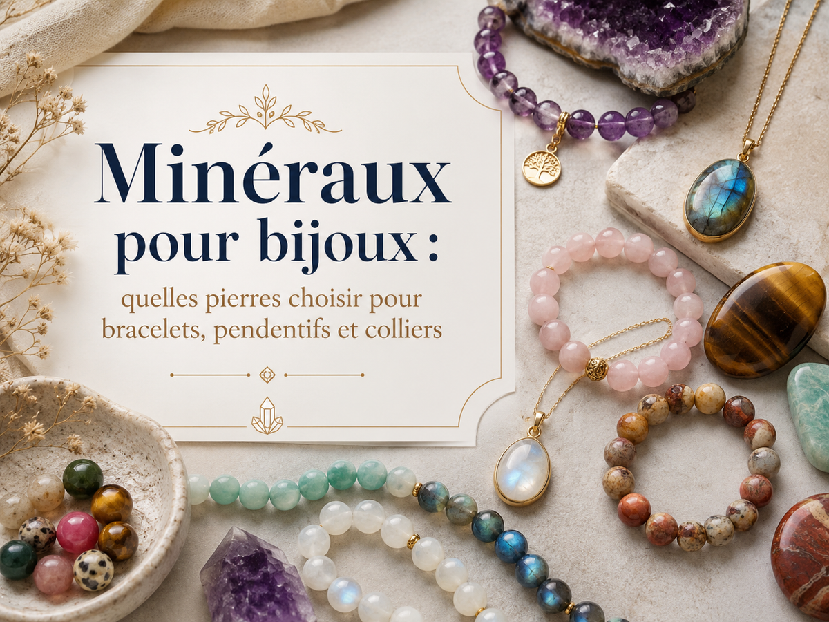 Minéraux pour bijoux : quelles pierres choisir pour bracelets, pendentifs et colliers