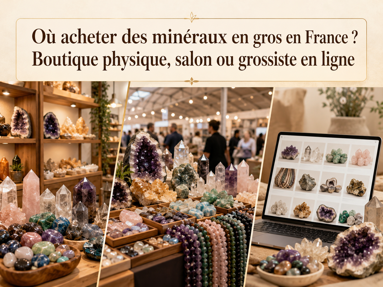 Où acheter des minéraux en gros en France ? Boutique physique, salon ou grossiste en ligne
