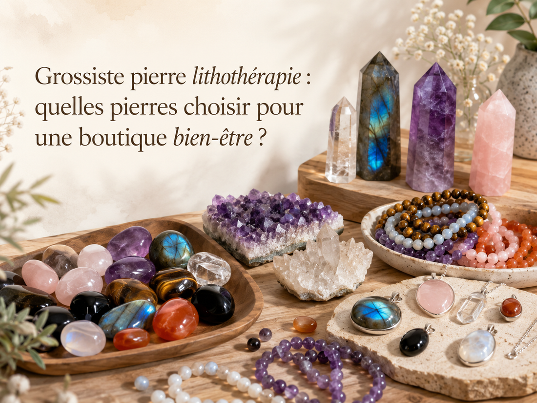 Grossiste pierre lithothérapie : quelles pierres choisir pour une boutique bien-être ?