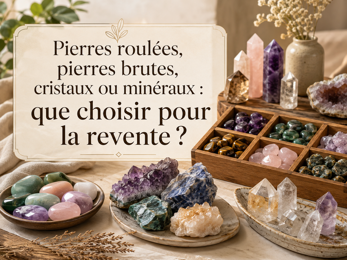 Pierres roulées, pierres brutes, cristaux ou minéraux : que choisir pour la revente ?