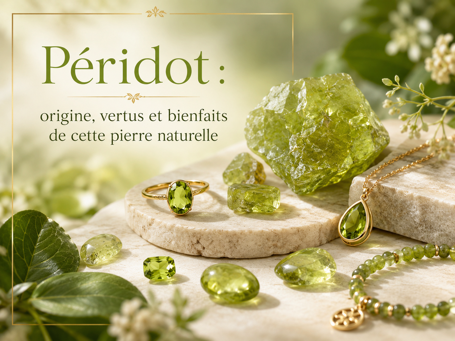 Péridot : origine, vertus et bienfaits de cette pierre naturelle