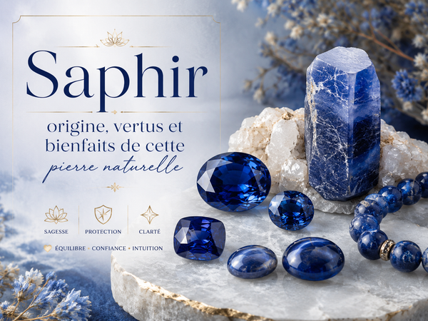 Saphir : origine, vertus et bienfaits de cette pierre naturelle