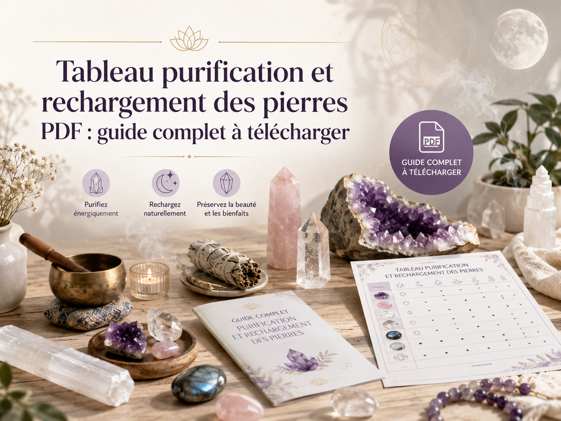 Tableau purification et rechargement des pierres PDF : guide complet à télécharger
