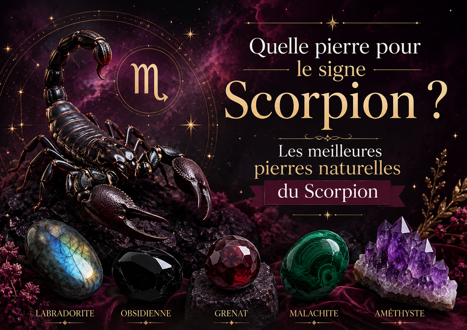 Quelle pierre pour le signe Scorpion ? Les meilleures pierres naturelles du Scorpion