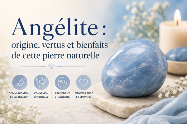 Angélite : origine, vertus et bienfaits de cette pierre naturelle