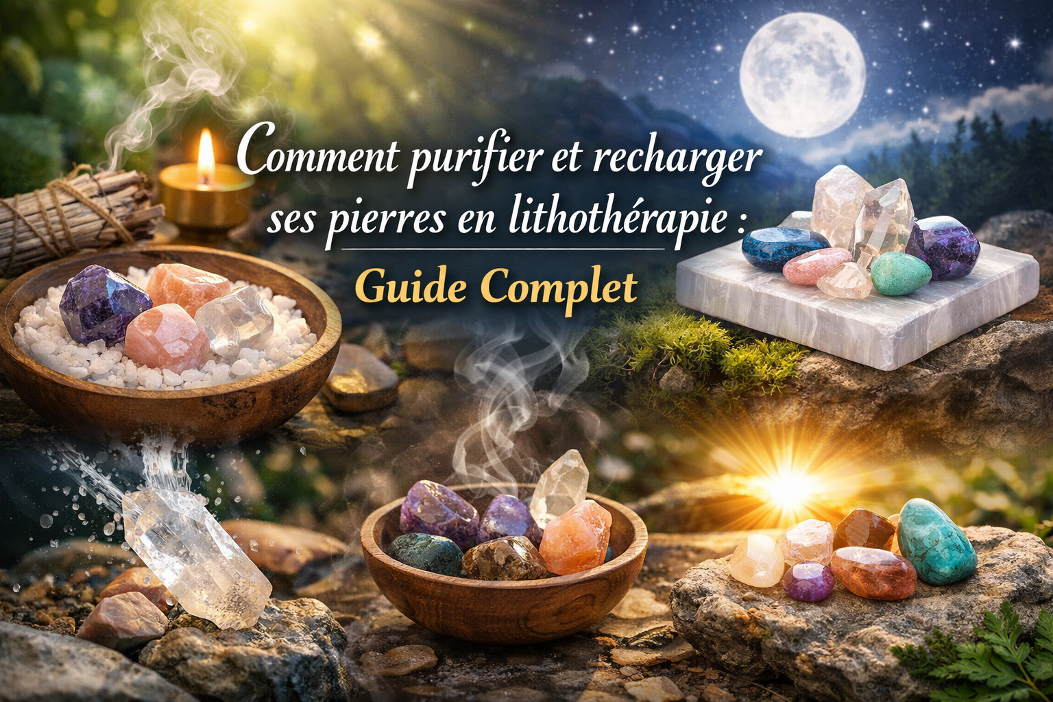 Comment purifier et recharger ses pierres en lithothérapie : guide complet