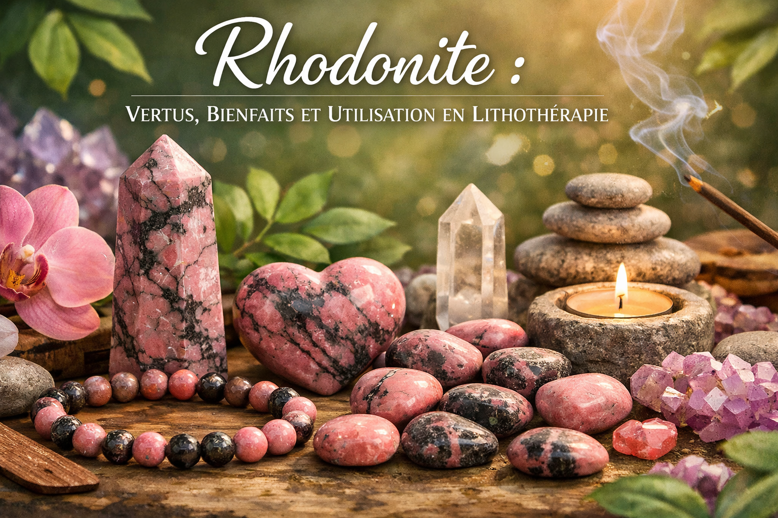 Rhodonite : Vertus, Bienfaits et Utilisation en Lithothérapie
