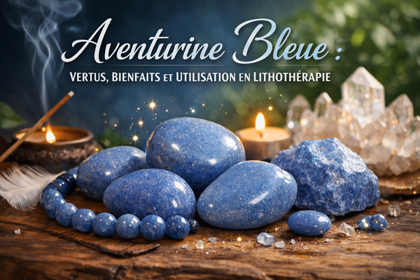 Aventurine Bleue : Vertus, Bienfaits et Utilisation en Lithothérapie