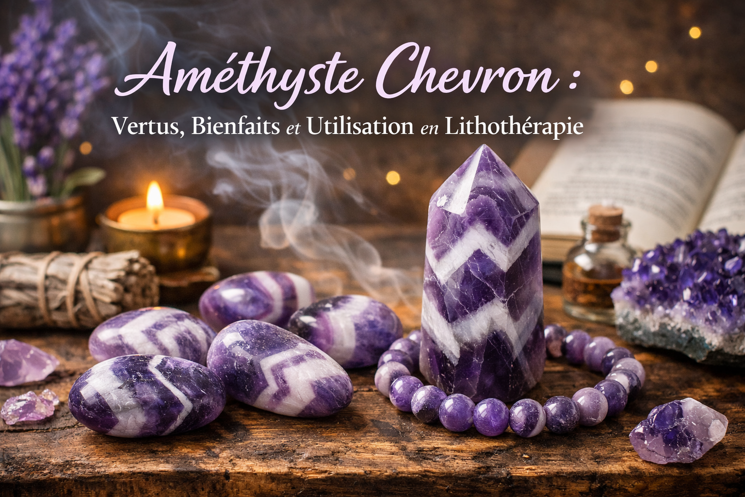 Améthyste Chevron : Vertus, Bienfaits et Utilisation en Lithothérapie