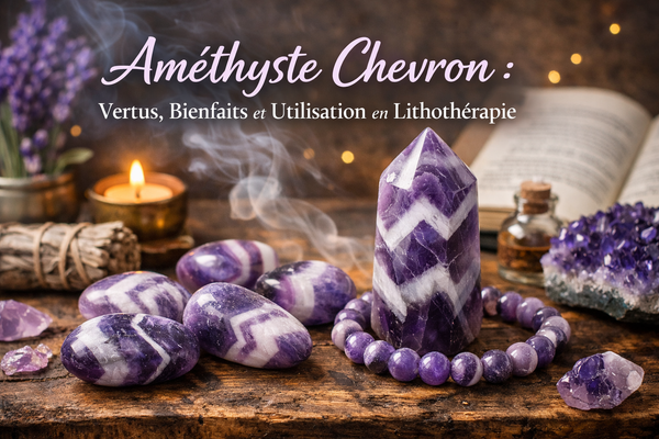 Améthyste Chevron : Vertus, Bienfaits et Utilisation en Lithothérapie