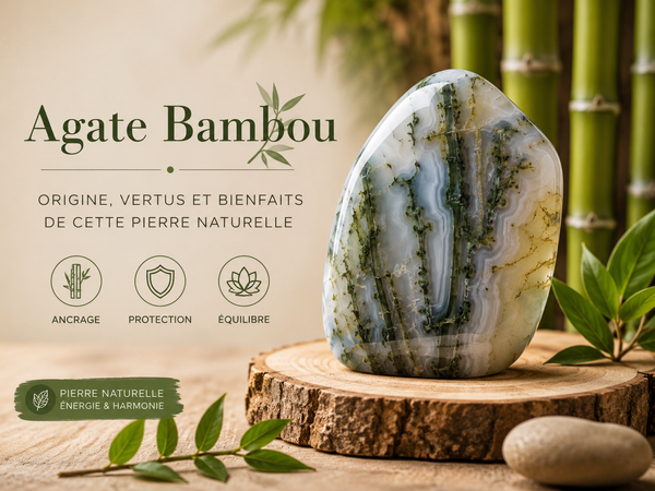 Agate Bambou : origine, vertus et bienfaits de cette pierre naturelle