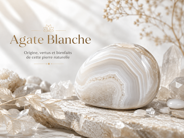 Agate Blanche : origine, vertus et bienfaits de cette pierre naturelle