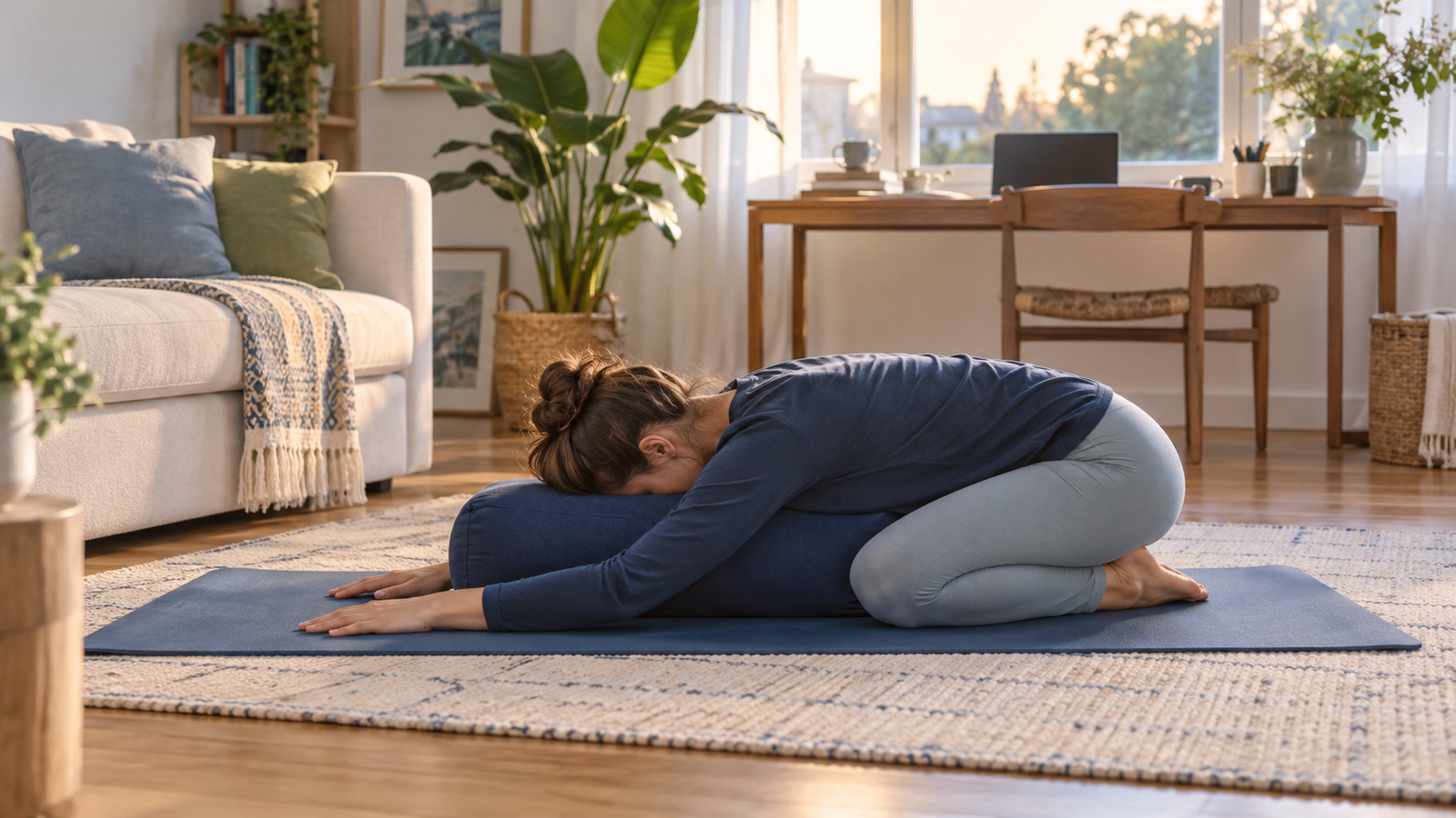 Posture de l’enfant soutenue par un coussin après une journée assise
