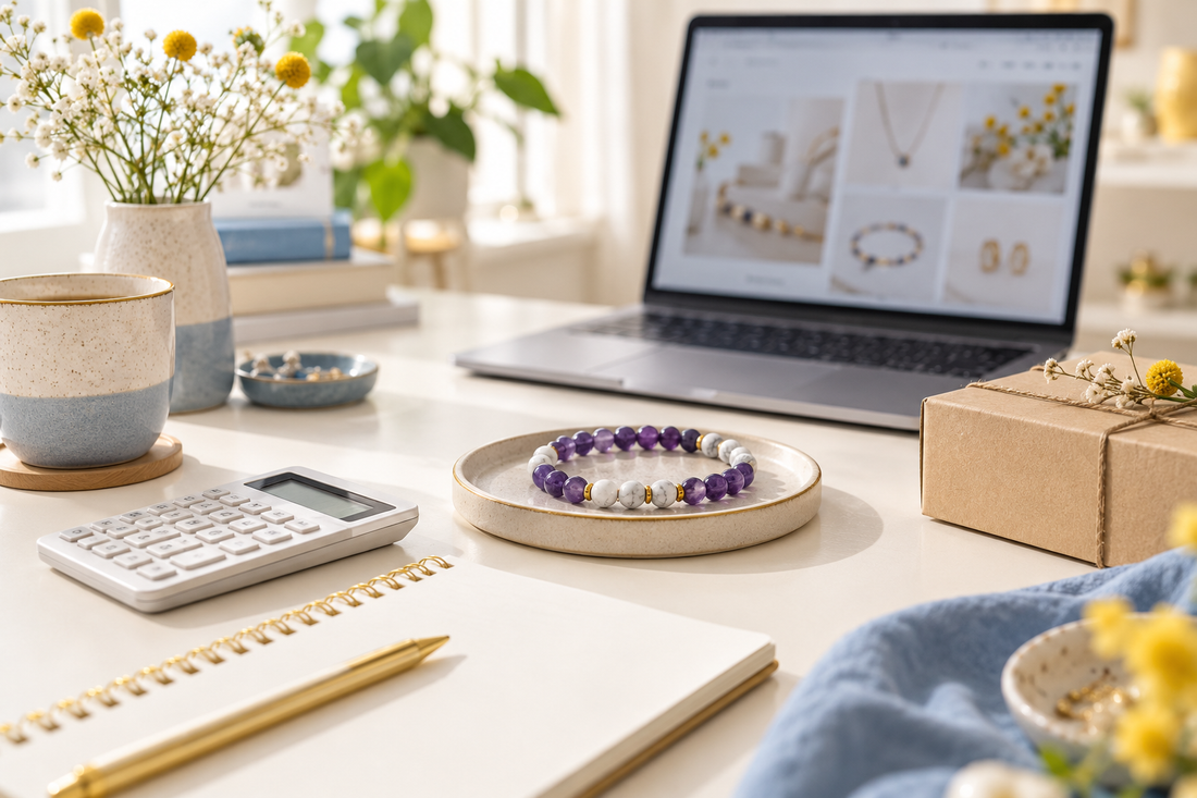 Calculer le prix de vente des bijoux selon le canal