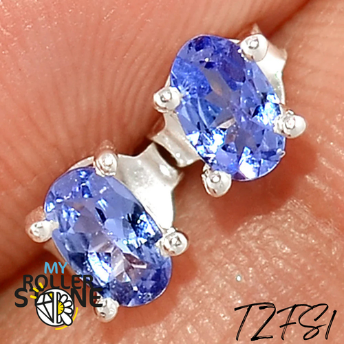 Boucles d’oreilles en argent et Tanzanite