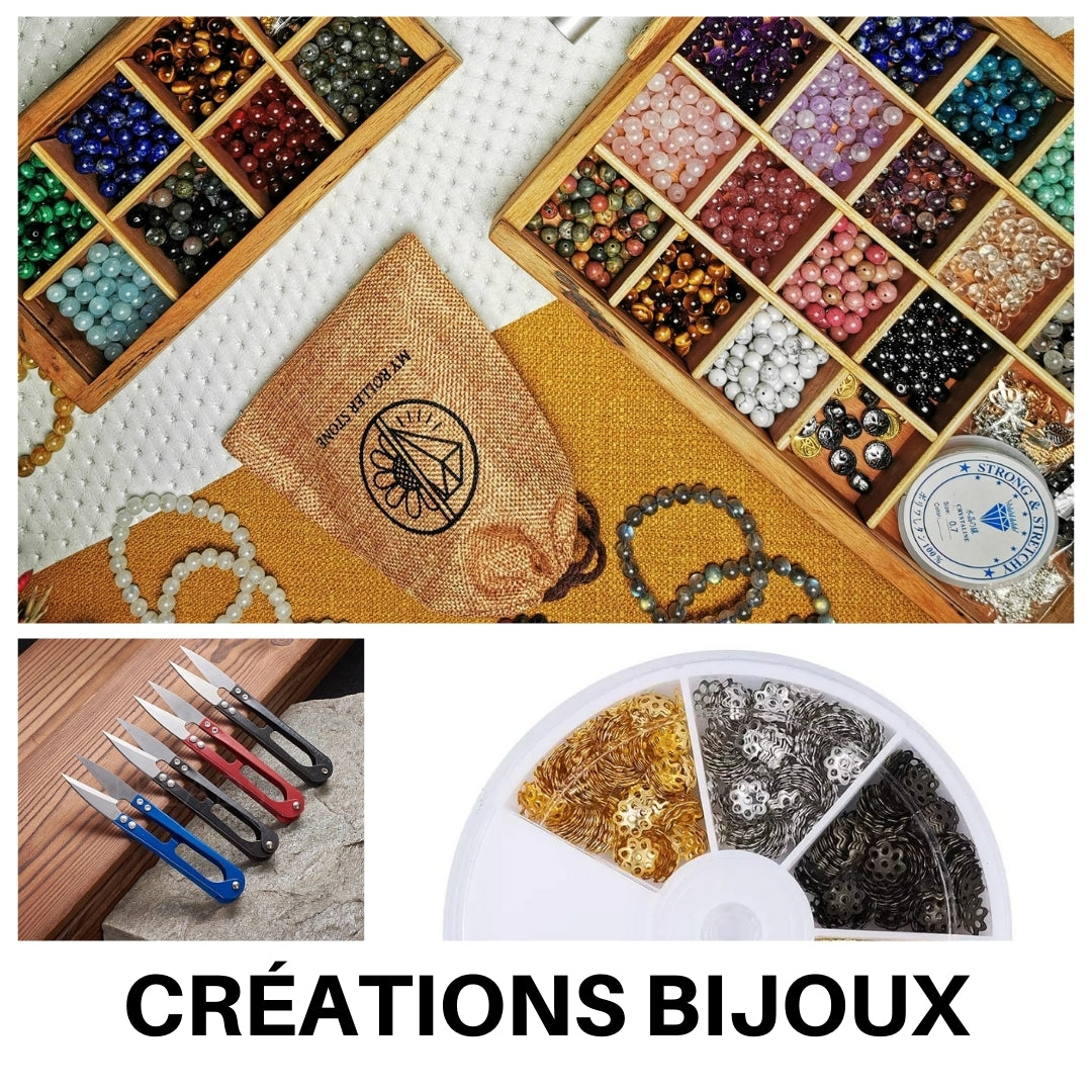 Perles et accessoires pour création de bijoux