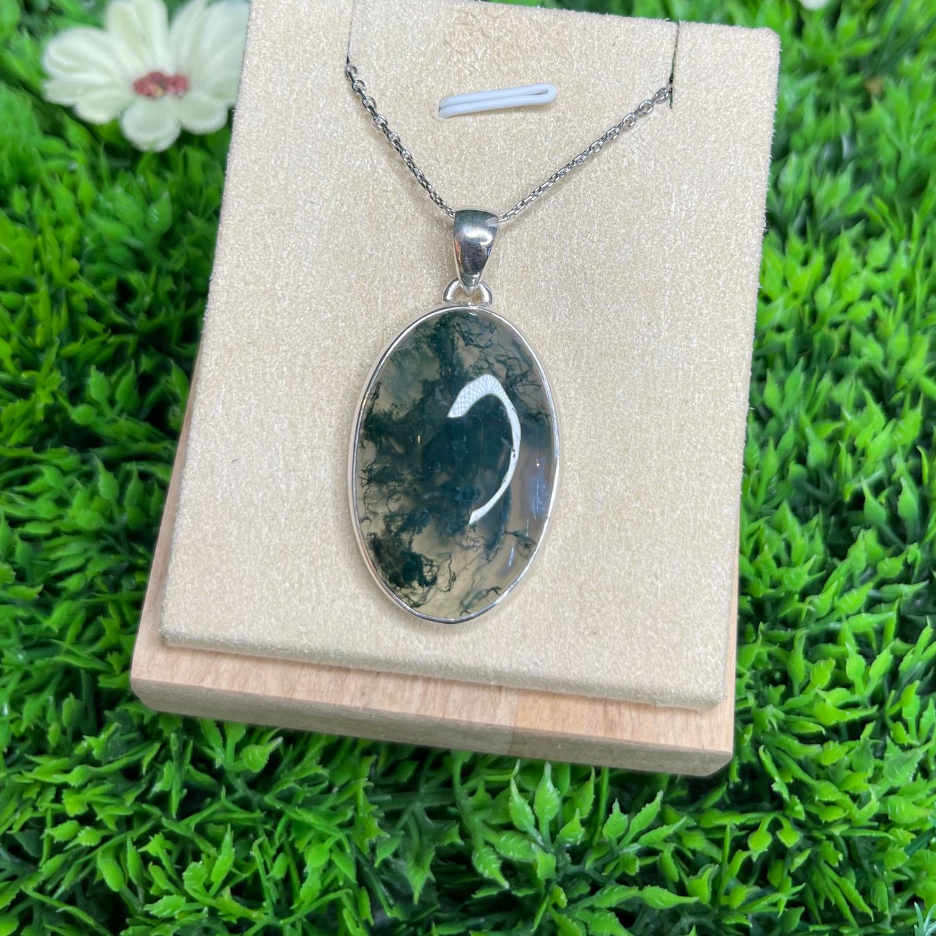 Pendentif Agate mousse