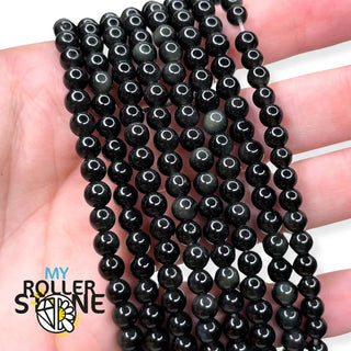 Perles en Obsidienne