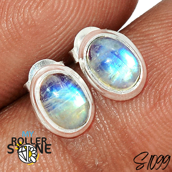 Boucles d’oreilles en argent et Pierre de Lune