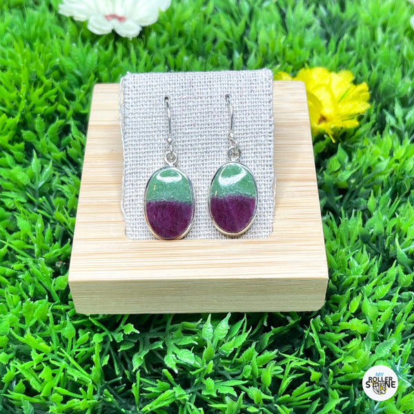 Boucles d’oreilles en argent et Rubis