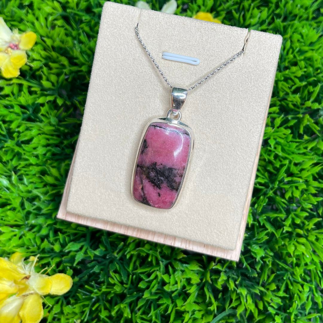 Pendentif Rhodonite