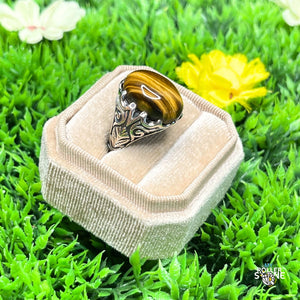 Bague argent et Oeil de Tigre