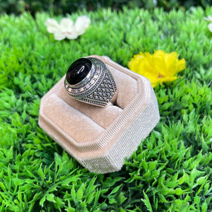 Chevalières argent et Onyx