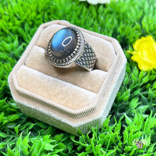 Chevalières en argent et Labradorite