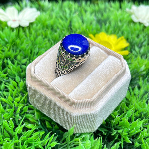 Chevalières argent et Lapis Lazuli