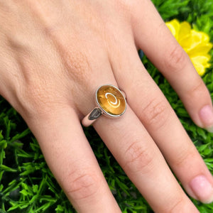 Bague argent et Citrine