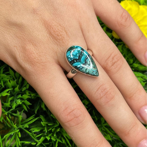 Bagues en argent et Malachite Chrysocolle