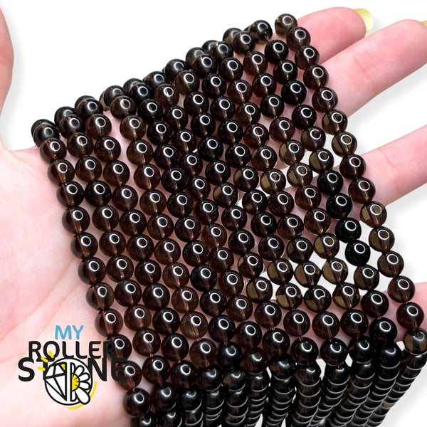 Perles en Quartz Fumé