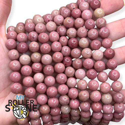 Bonheur de Lune - Bracciale pietre naturali litoterapia bene Rhodonite rosa marrone nero perline 8 mm amore compassione lenitivo donna e uomo, 19-21 cm, pietra, 19 à 21 cm, Pietra Bonheur de Lune - Bracciale pietre naturali litoterapia bene Rhodonite rosa marrone nero perline 8 mm amore compassione lenitivo donna e uomo, 19-21 cm, pietra, 19 à 21 cm, Pietra