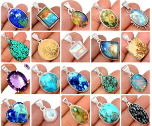 Pendentifs Argent 925 pierres naturelles