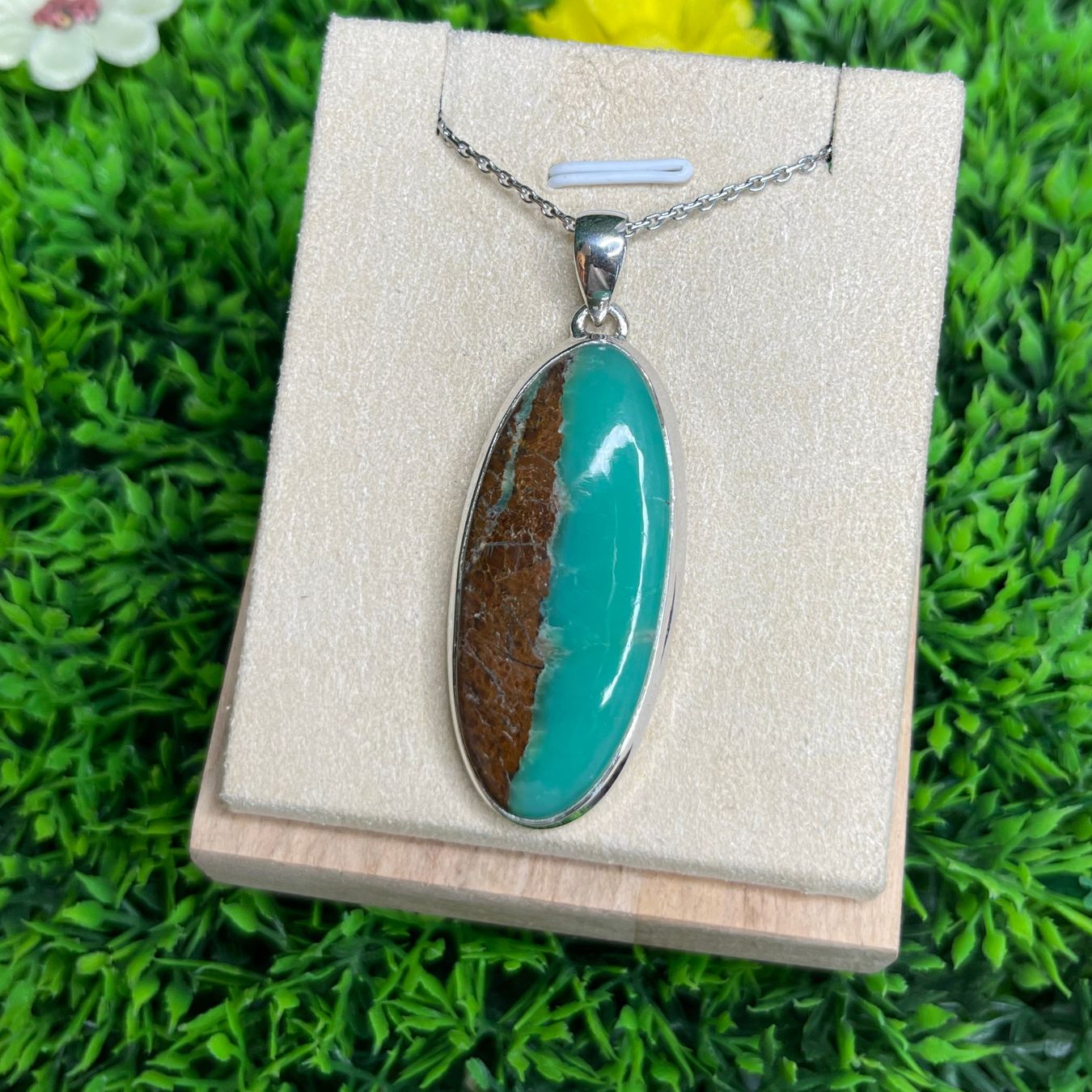 Pendentif Chrysoprase Boulder