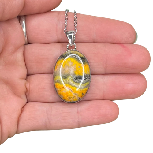 Pendentifs en Argent et Jaspe Bumblebee